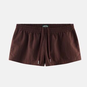 Dairy Boy Brown Drawstring Swim Shorts